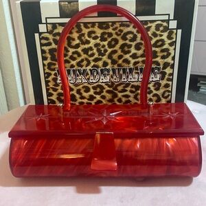Lux de Ville Red Pearl Vintage Inspired Purse